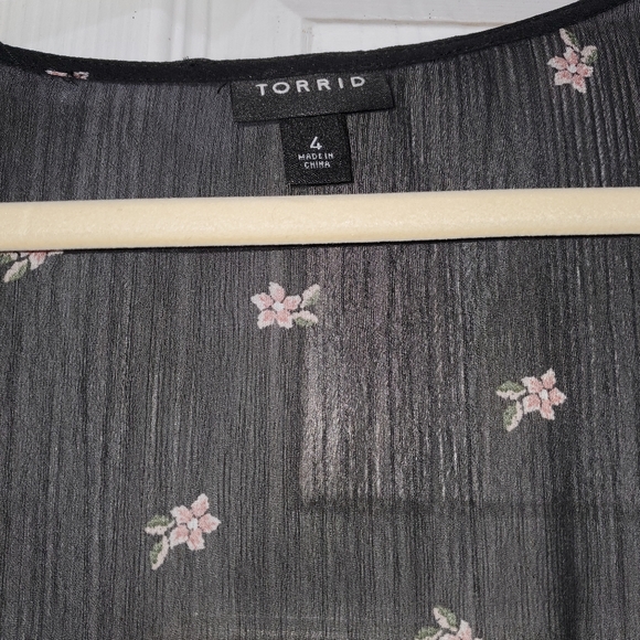 NWOT Torrid Maxi Dress Sheer Black Plus Size 4x - Picture 2 of 2